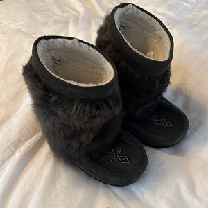 Manitobah Mukluks Rabbit Fur Ankle Boots